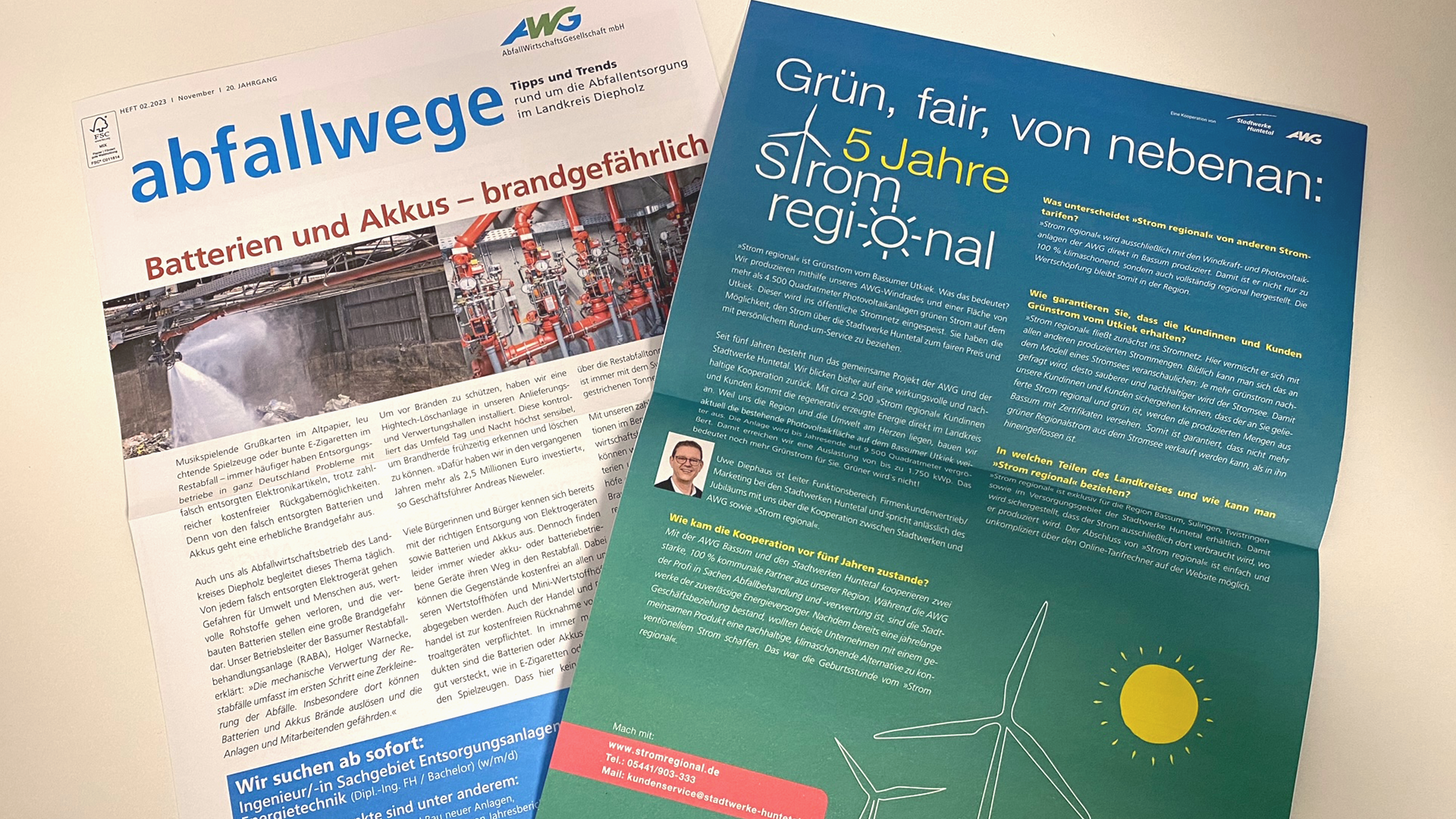 Draufsicht Herbstausgabe der "Abfallwege"